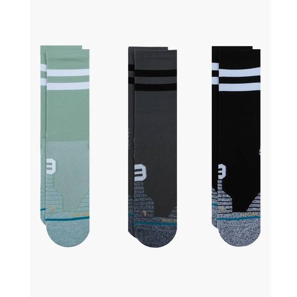 NWT Stance Franchise Assorted 3-Pack Crew Socks - MEDIUM - womens 8 - 10.5 - Picture 1 of 4